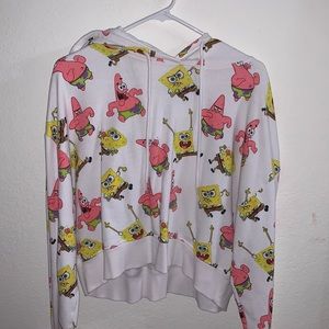 Sponge bob and Patrick kinda cropped hoodie